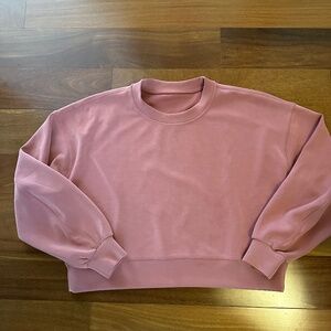 Lululemon Softstreme Perfectly Oversized Cropped Crew - vintage pink - size 10